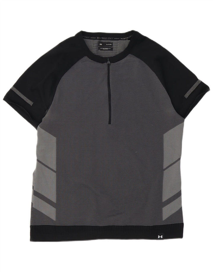UNDER ARMOUR Camiseta para hombre Top XL Poliéster a rayas negras