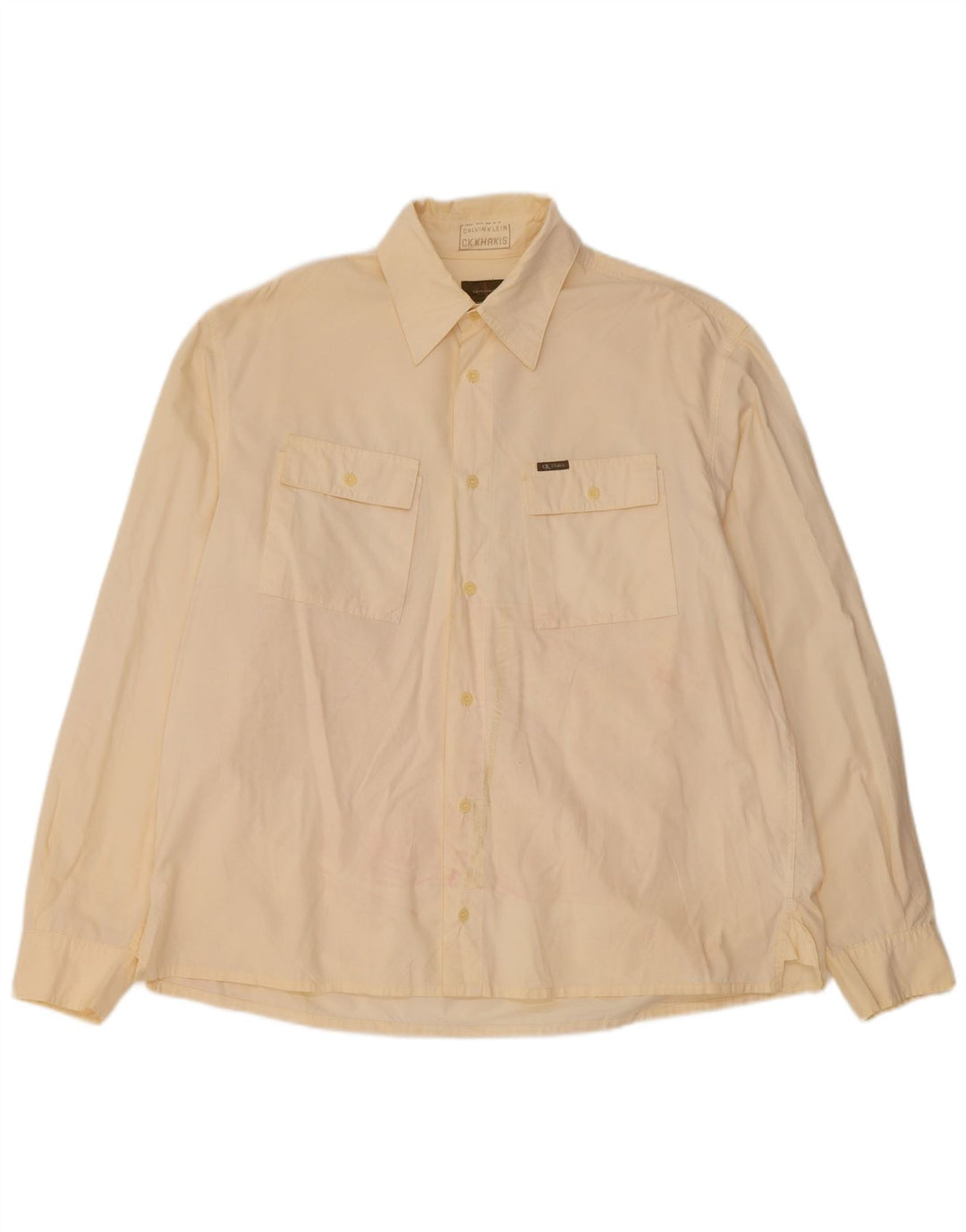 Camisa CALVIN KLEIN Hombre Grande Amarillo Algodón