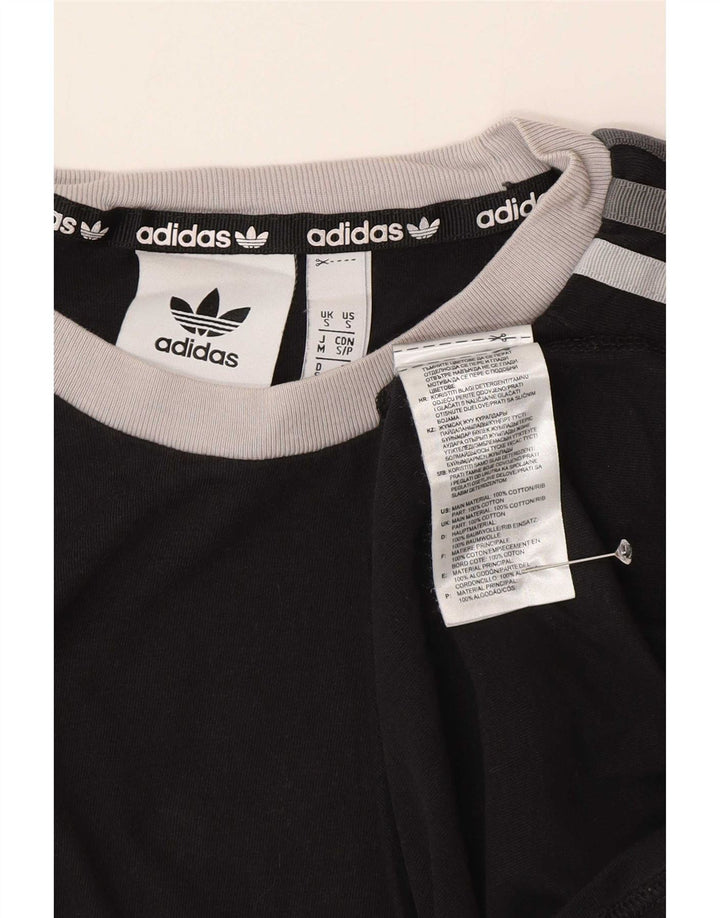 Adidas - Camiseta para hombre, talla pequeña, algodón negro