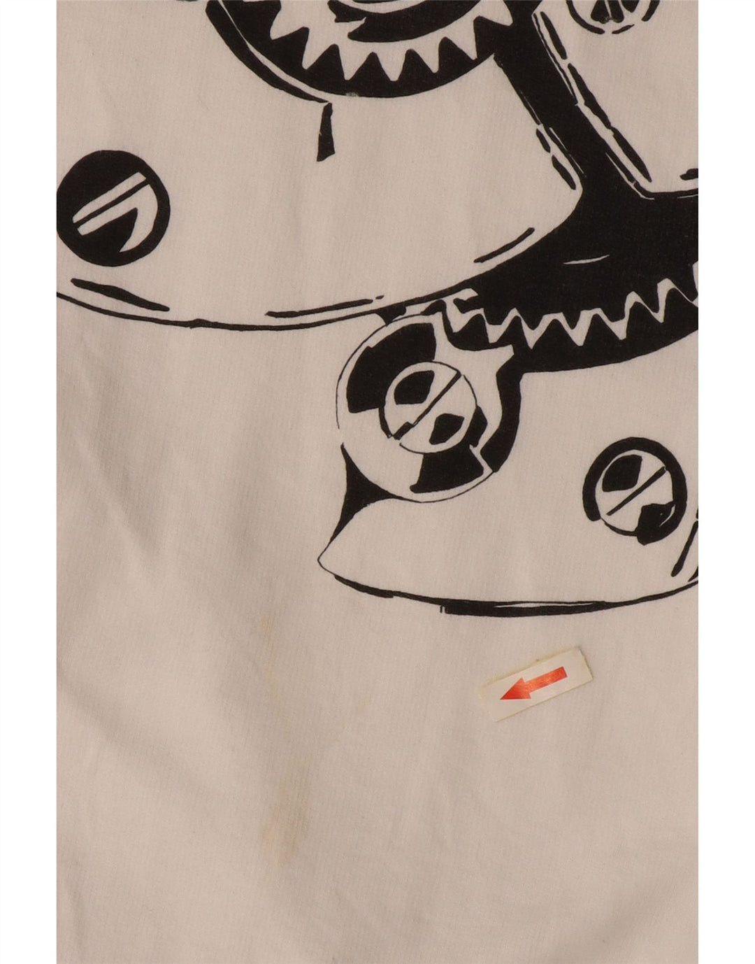 VINTAGE Sudadera con cuello con cremallera y gráfico para hombre Jumper 2XL Algodón blanco