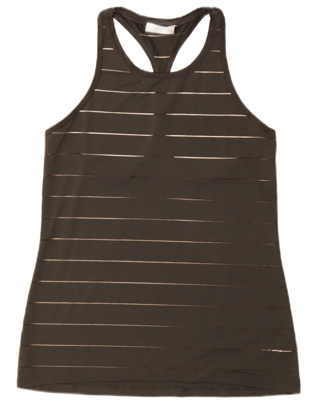 ATHLETA Top sin mangas para mujer UK 10 Small Poliéster a rayas negras