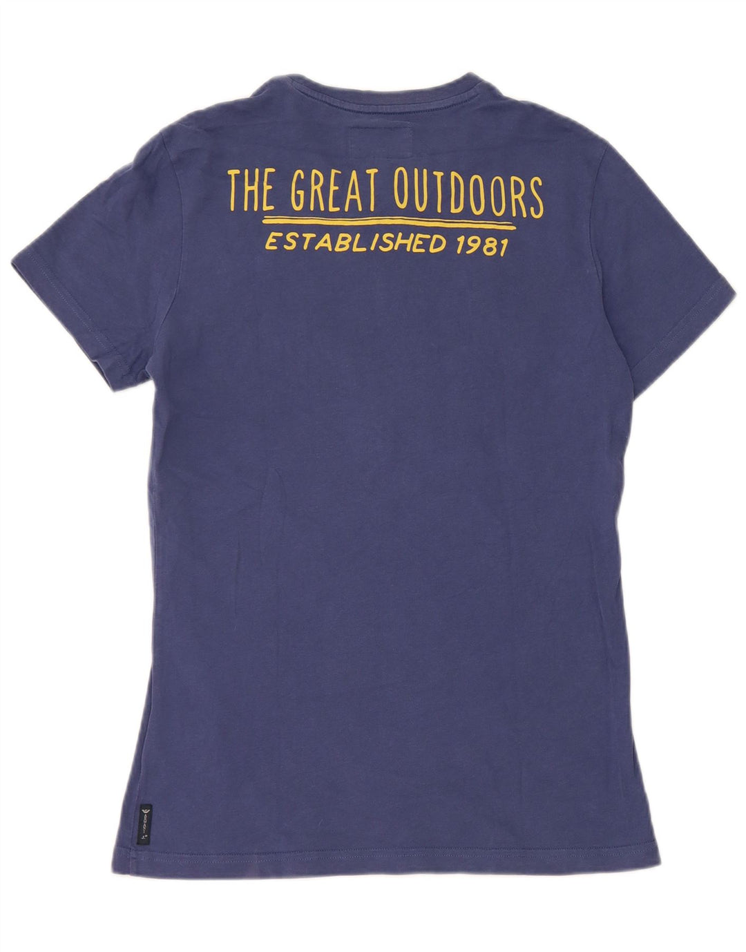 Armani Hombre Camiseta Gráfica Top Algodón Azul Medio