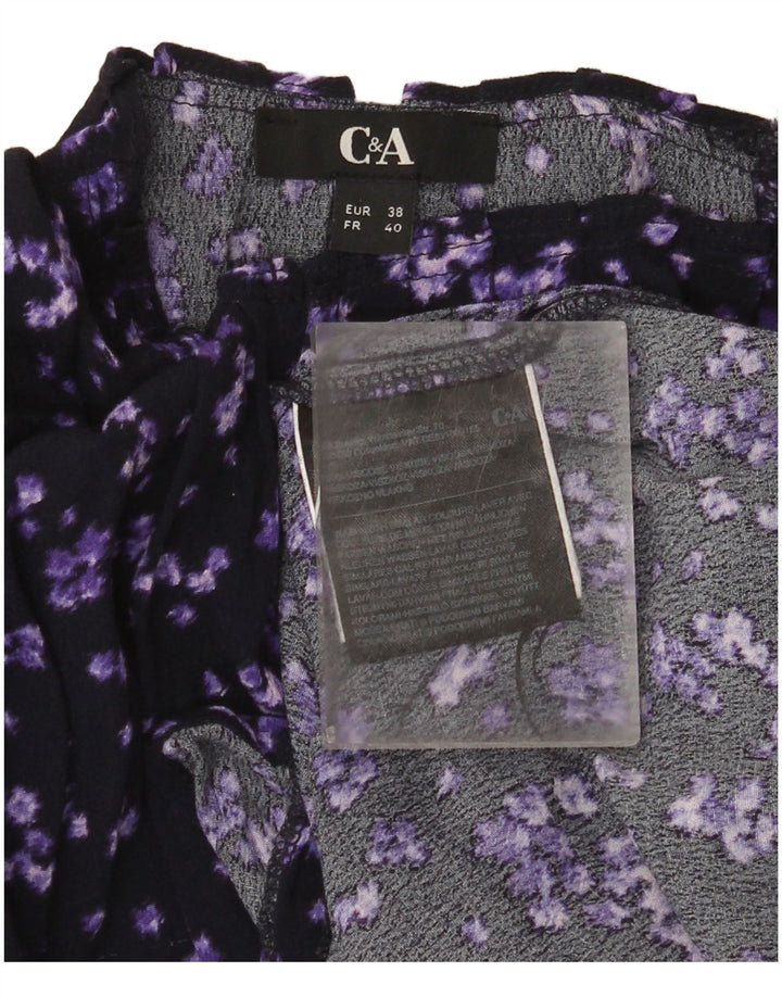 C&A Blusa para mujer Top EU 38 Viscosa floral violeta medio