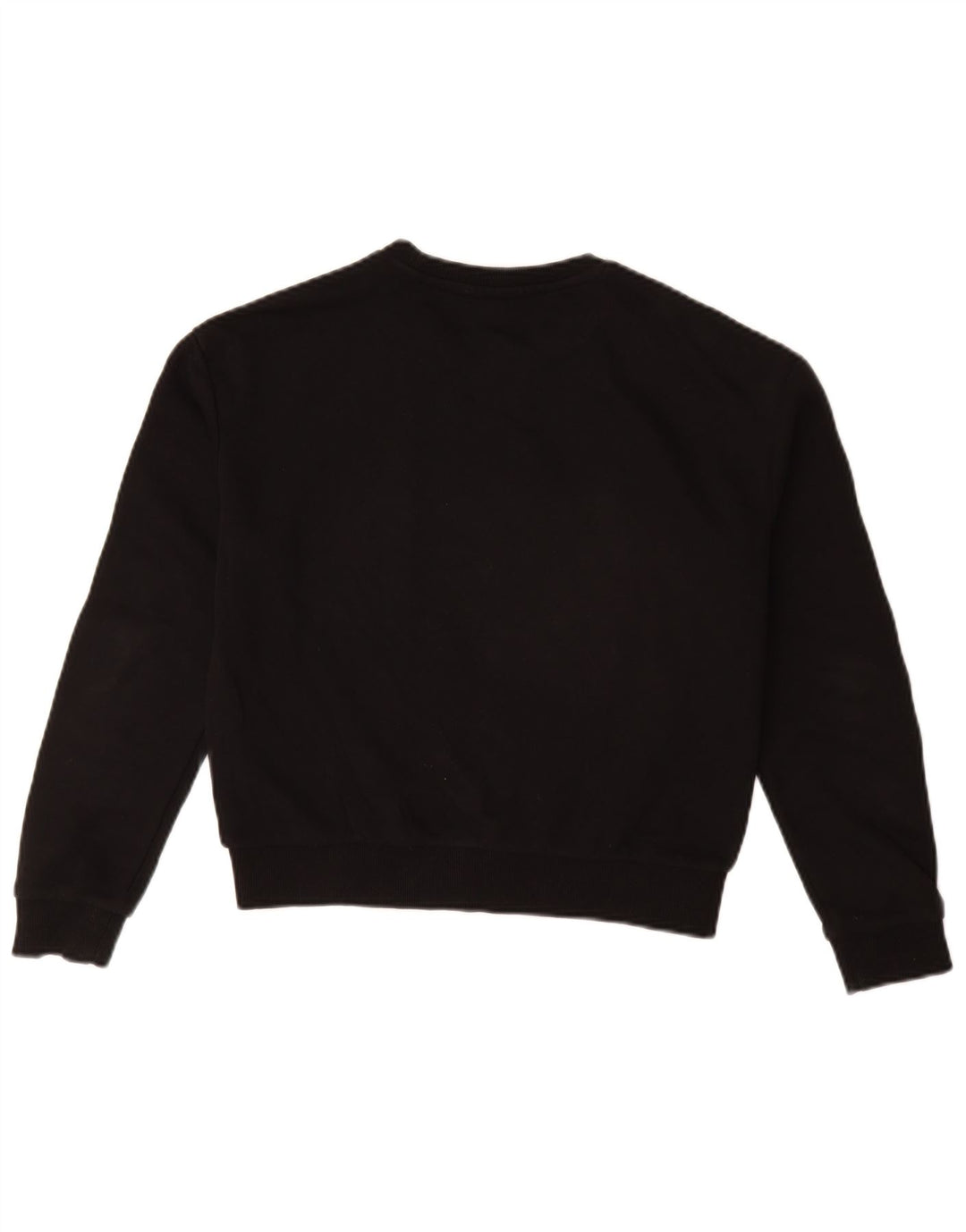 FILA Sudadera extragrande con estampado gráfico para mujer UK 6 XS Bloque de color negro