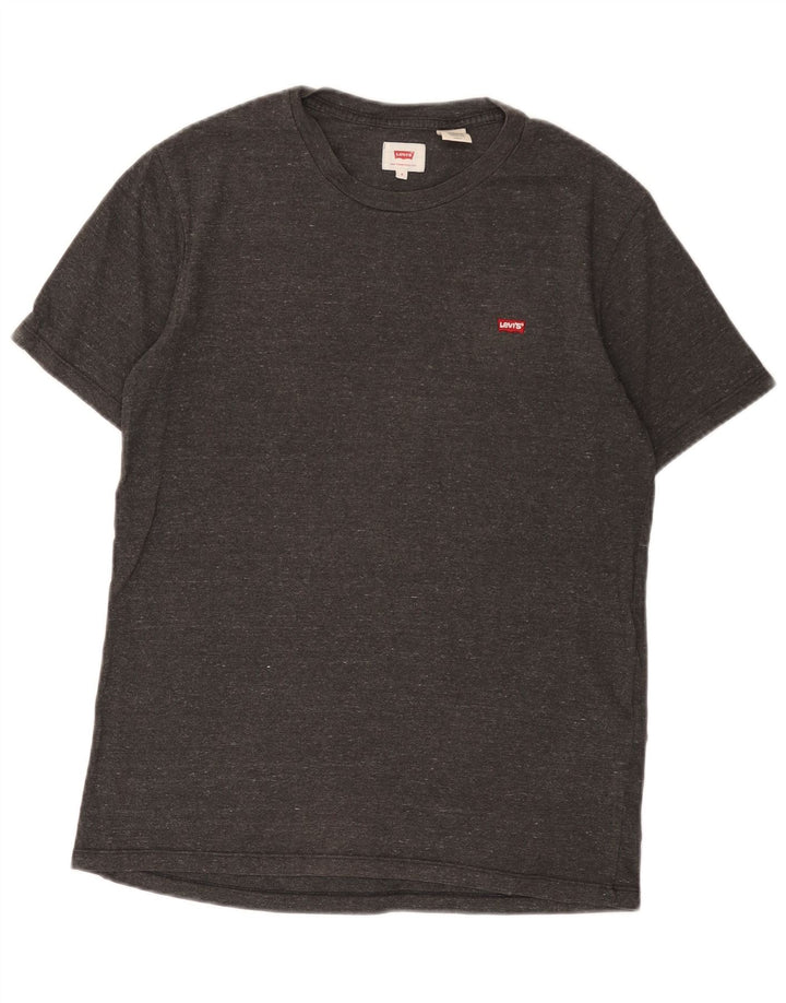 Levi's Camiseta para hombre Top Small de algodón moteado gris