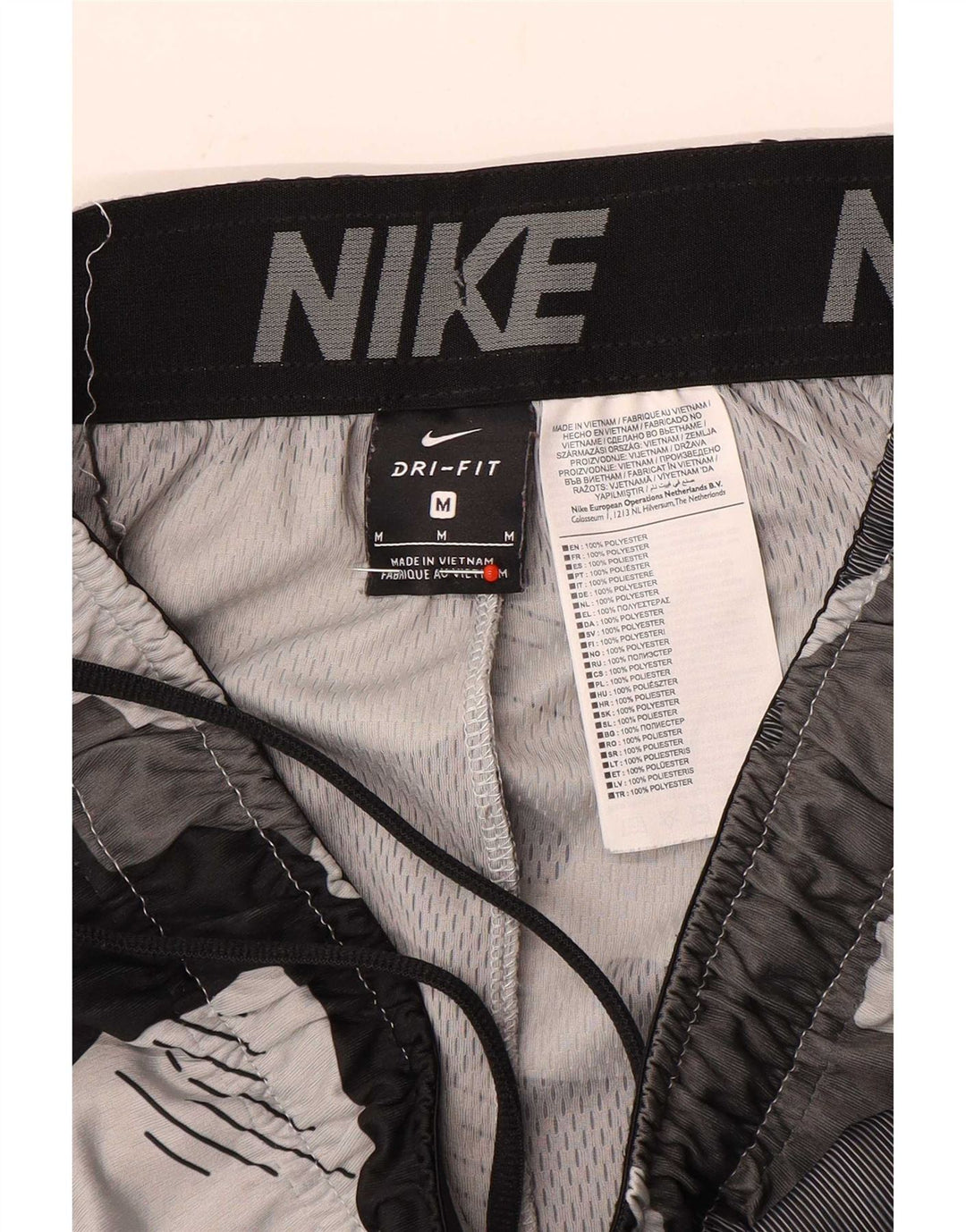 Pantalones cortos deportivos Nike Dri Fit para hombre Poliéster de camuflaje gris medio