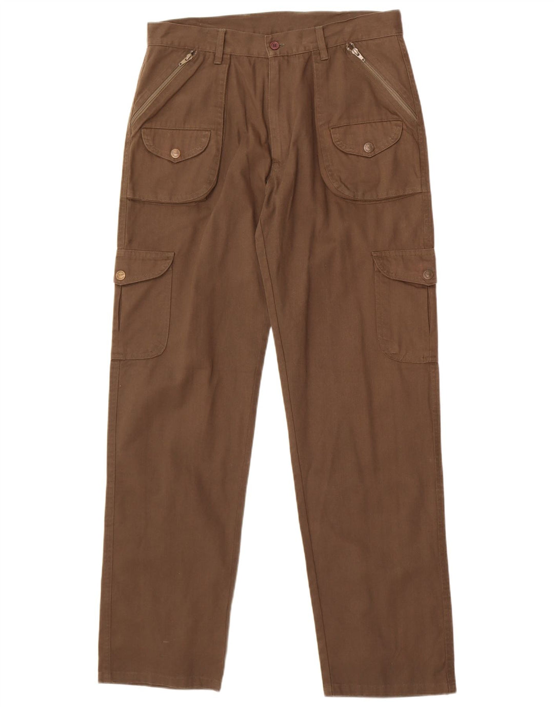 Pantalones cargo rectos vintage para hombre W34 L33 Marrón