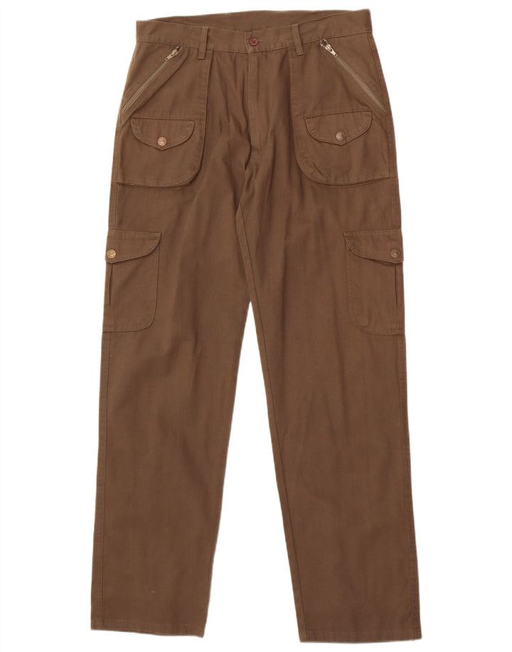 Pantalones cargo rectos vintage para hombre W34 L33 Marrón