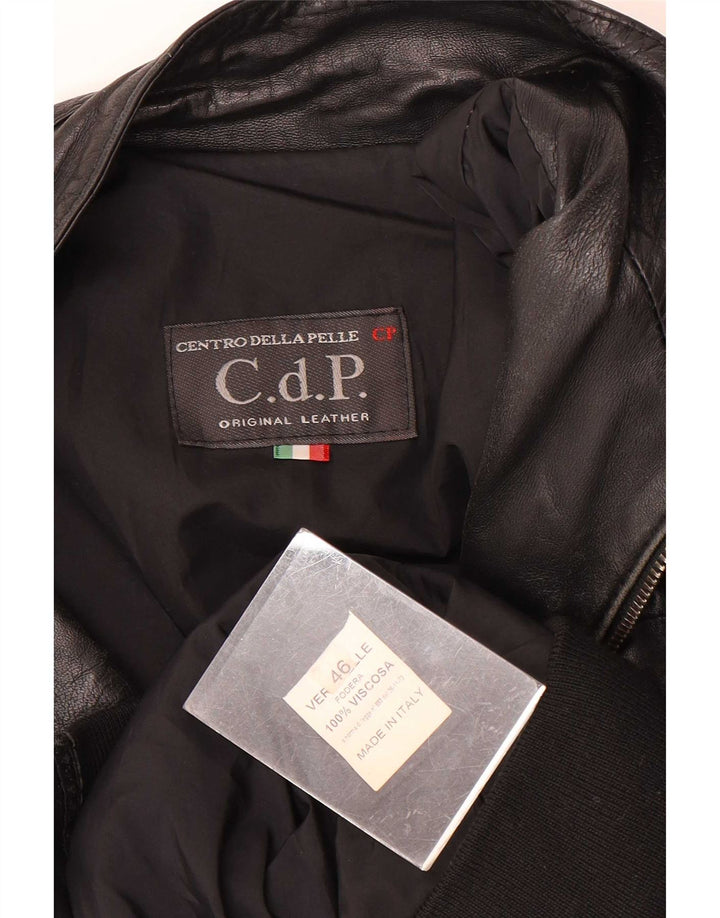 CDP Chaqueta de cuero para hombre IT 46 Small Black