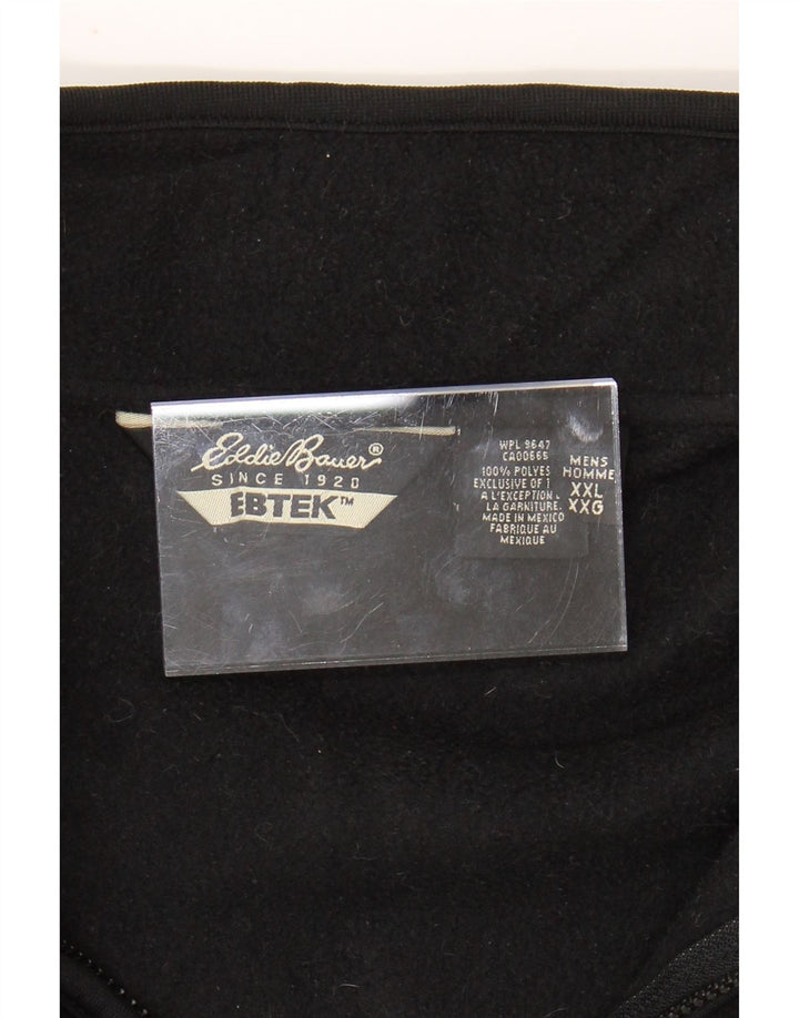 EDDIE BAUER Chaleco polar holgado para hombre UK 44 2XL Poliéster negro