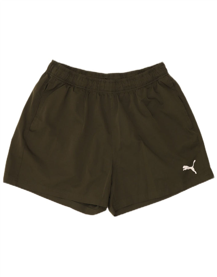 Puma Pantalones cortos deportivos para hombre 2XL Caqui Poliéster
