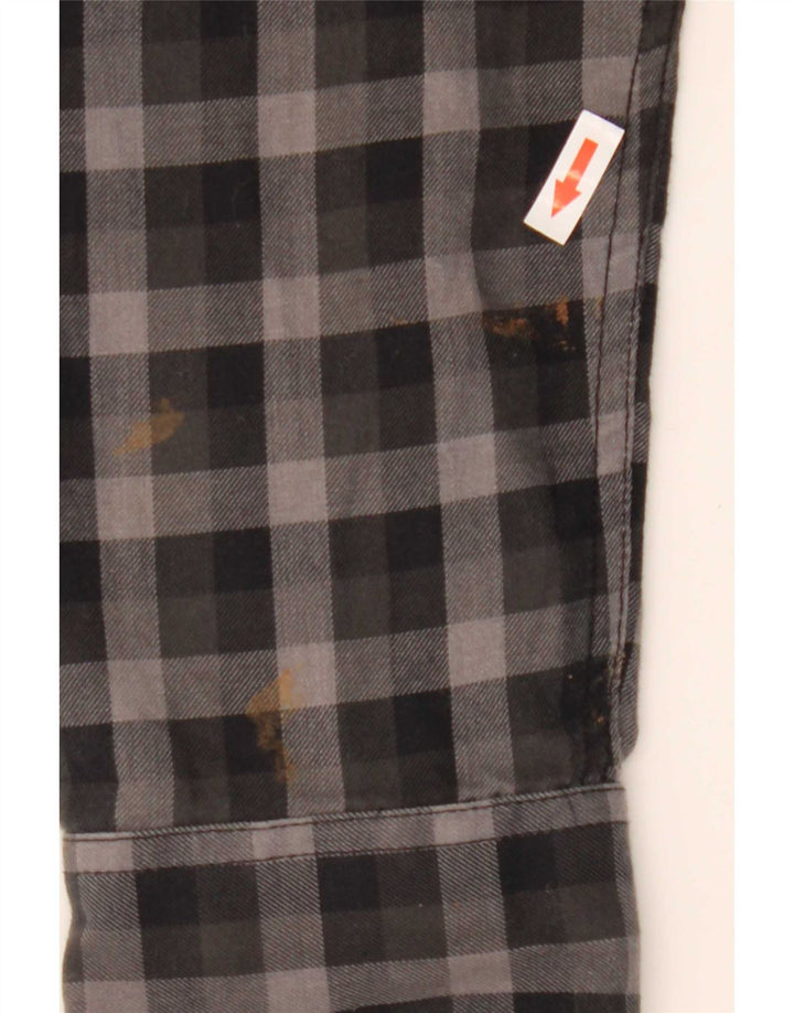 Vans Camisa de franela entallada para hombre XL Algodón a cuadros negro