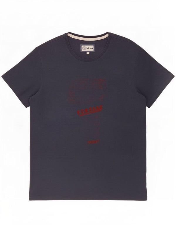 Camiseta gráfica para hombre Fat Face Top XL Azul marino Algodón