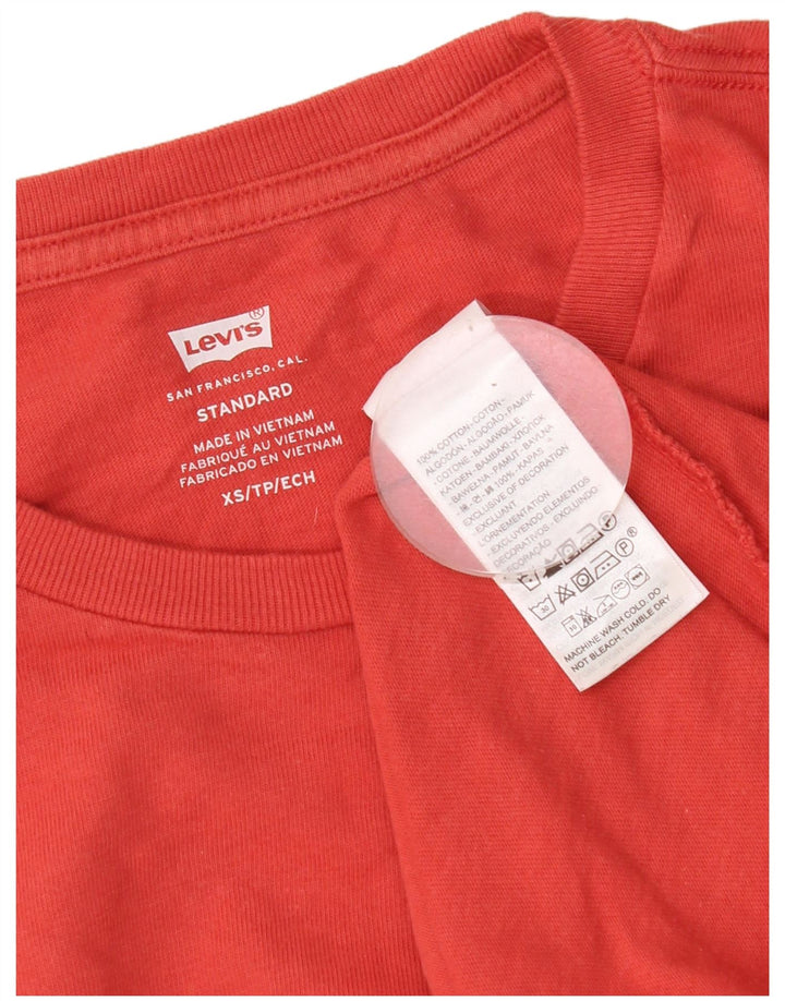 Levi's Camiseta estándar para hombre Top XS Algodón rojo