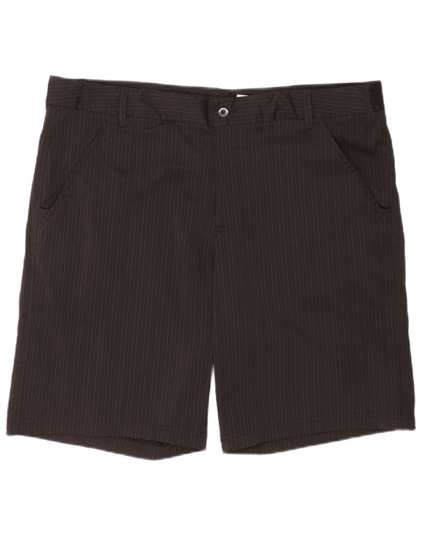 Fila Pantalones cortos chinos de golf para hombre W40 XL Poliéster a rayas negras
