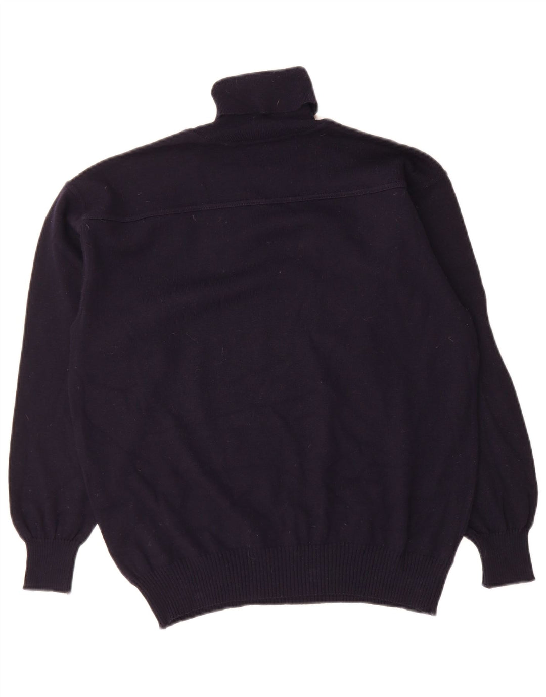 NAVIGARE Mens Roll Neck Jumper Sweater Medium Navy Blue