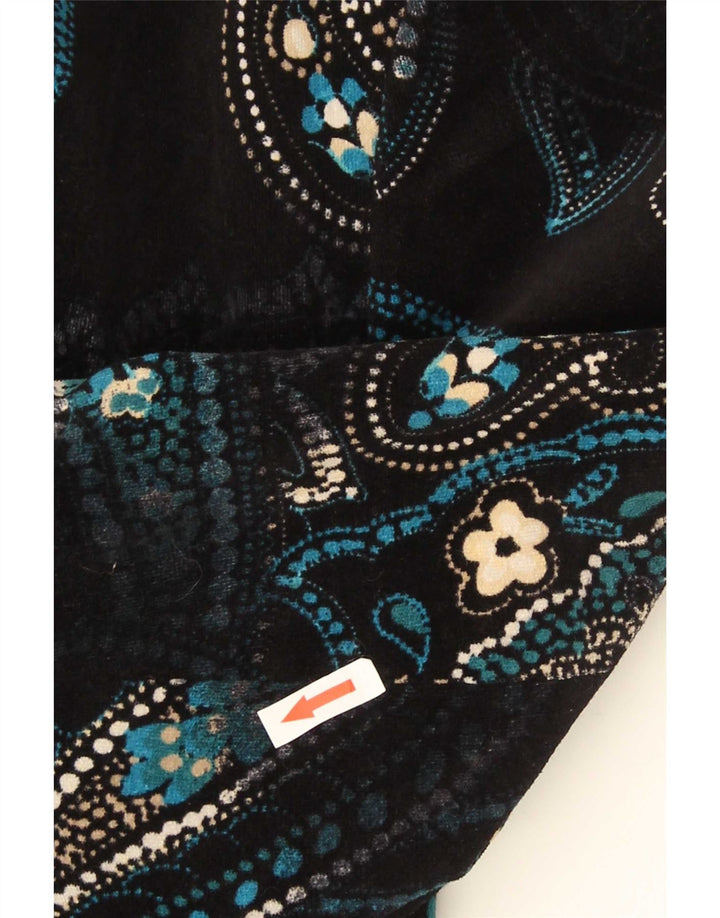 Vintage mujer 2 botones Blazer chaqueta IT 48 XL azul marino Paisley algodón