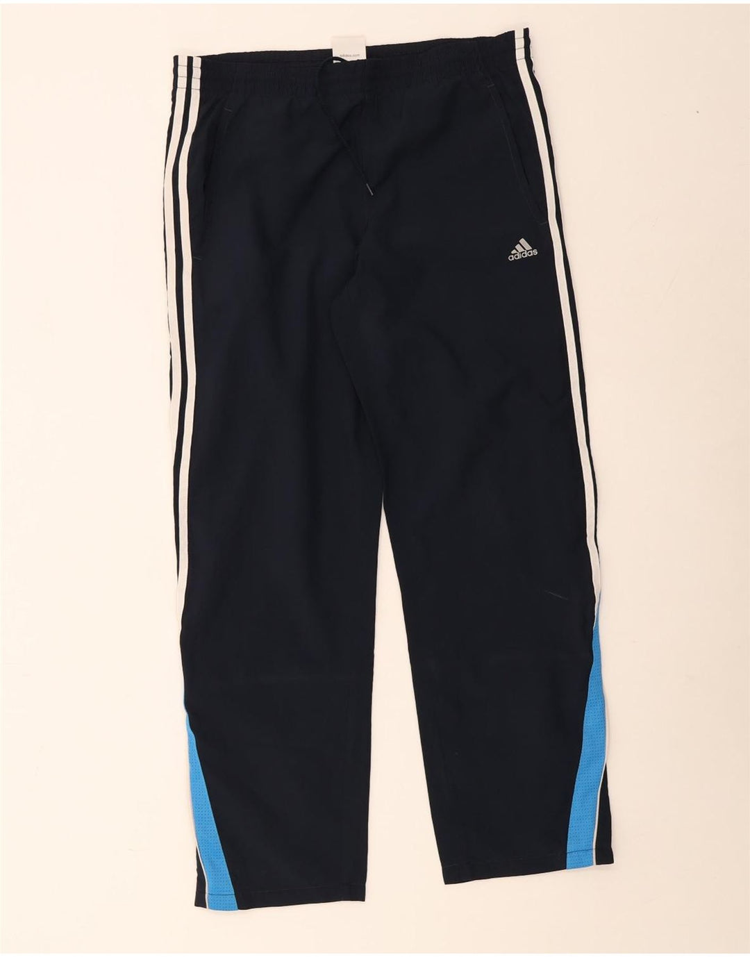 Adidas - Pantalón de chándal para hombre, talla grande, azul marino, color block, poliéster