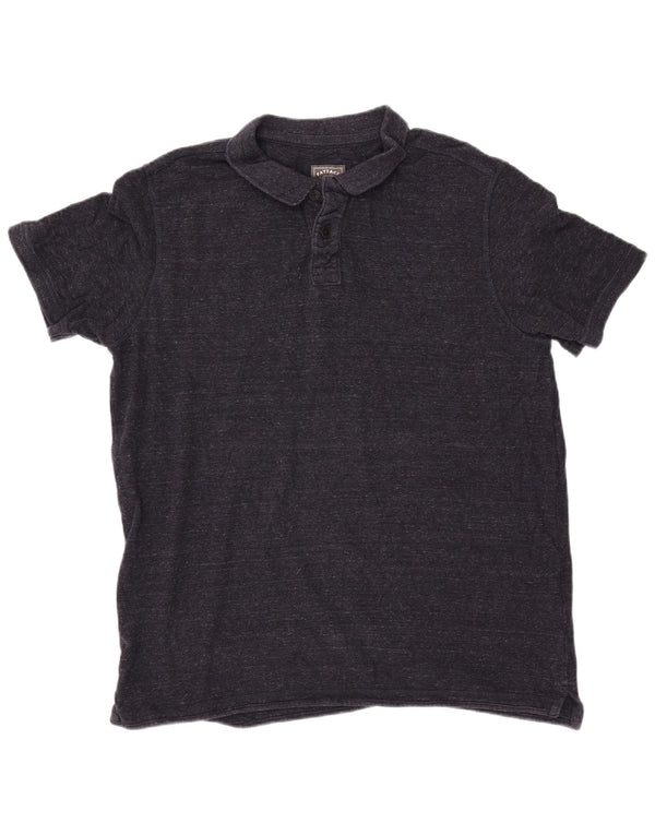 FAT FACE Polo para hombre 2XL Algodón moteado azul marino