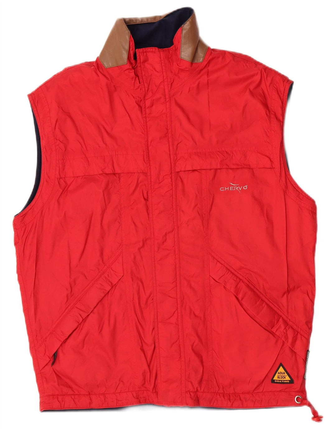 Chervo Chaleco reversible para hombre UK 38 Mediano Rojo Poliamida