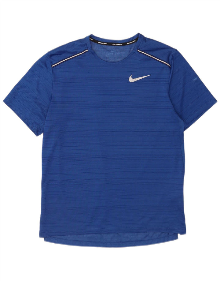 Camiseta Nike Dri Fit para hombre Top poliéster a rayas azul medio
