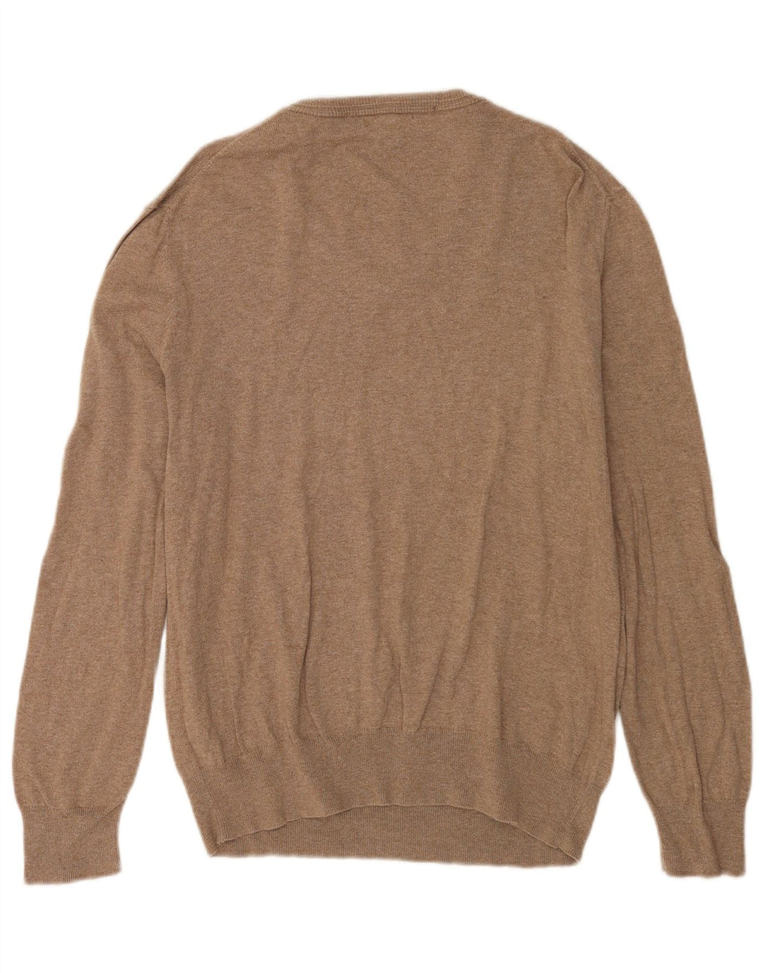 Jersey Con Cuello En V De Algodón Beige Medio Gap Hombre