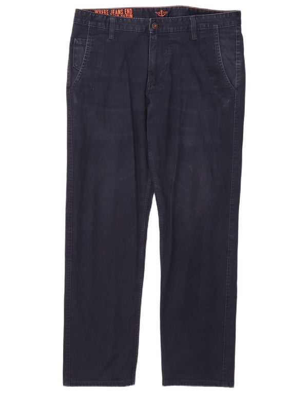 Dockers Pantalón chino recto para hombre W34 L28 Algodón azul marino