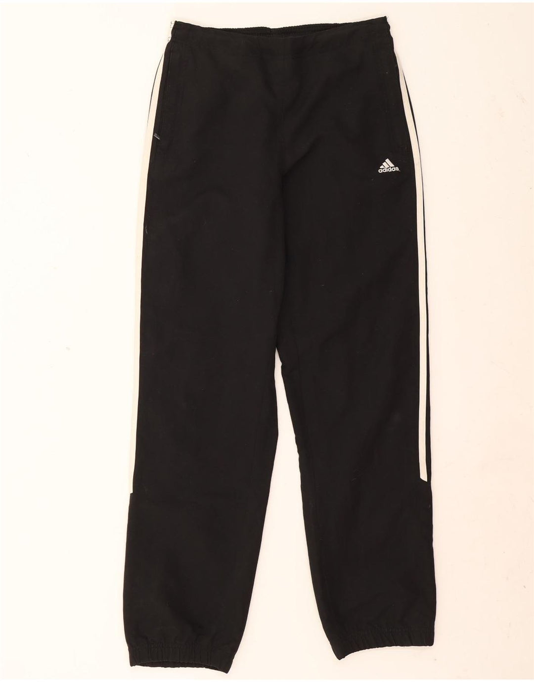 Adidas Mujer Chándal Pantalones Joggers UK 10 Pequeño Negro Poliéster