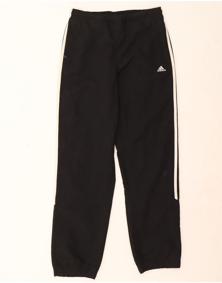 Adidas Mujer Chándal Pantalones Joggers UK 10 Pequeño Negro Poliéster
