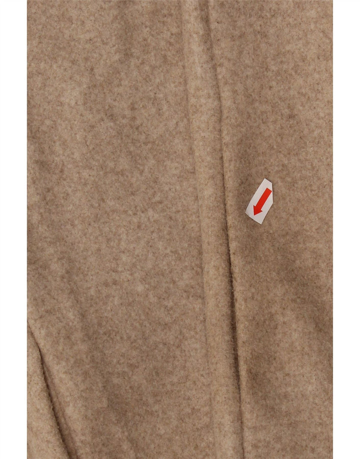 Zara Mujer Abrigo UK 46 Grande Poliéster Beige