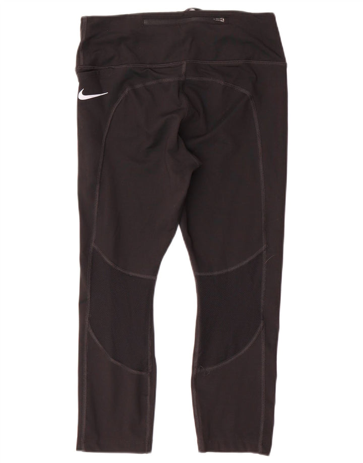 Nike - Leggings capri Dri Fit para mujer, talla 40, poliéster negro mediano