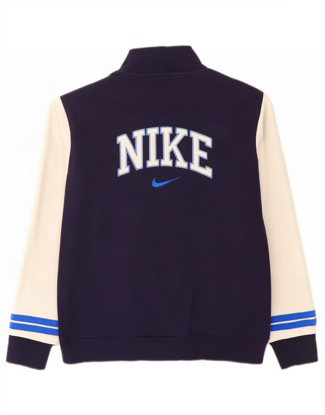 Nike - Chaqueta superior de chándal con gráfico para hombre, talla grande, algodón azul marino con bloques de color