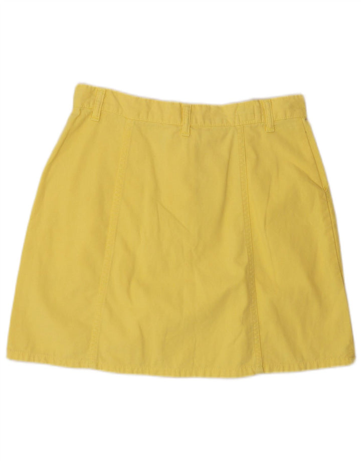 Minifalda Benetton Mujer IT 44 Medium W28 Amarillo Algodón