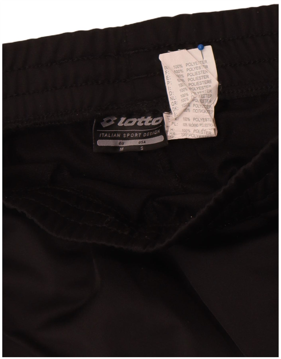 Pantalones De Chándal Lotto Hombre Small Negro Poliéster
