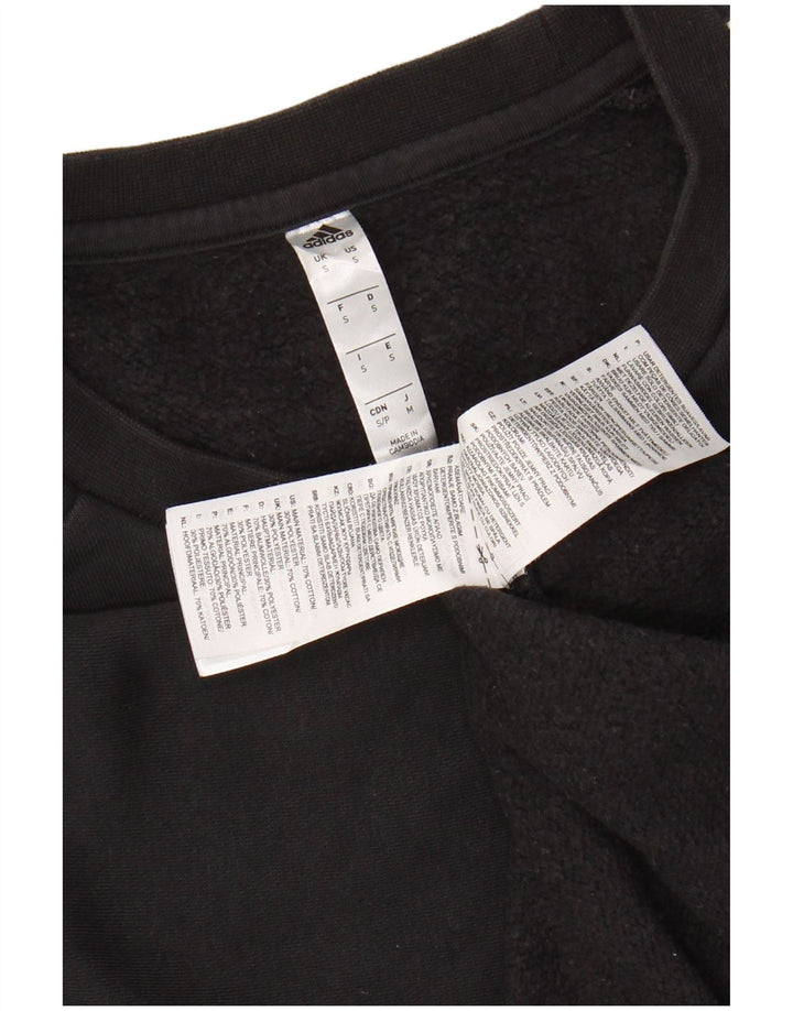 ADIDAS Hombre Sudadera Jumper Pequeño Algodón Negro