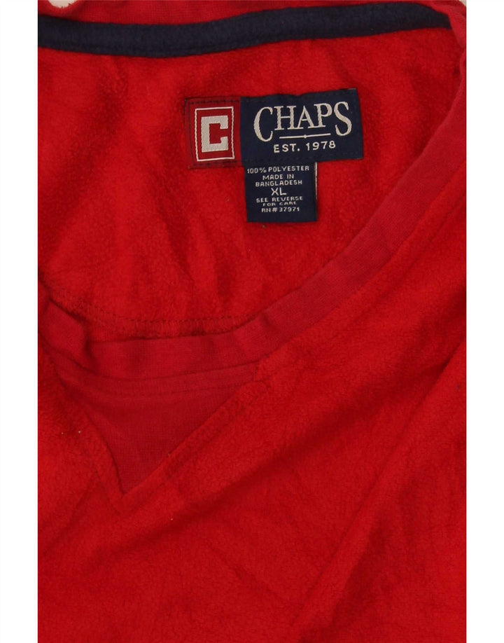 Chaps Hombre Polar Top Manga Larga XL Poliéster Rojo