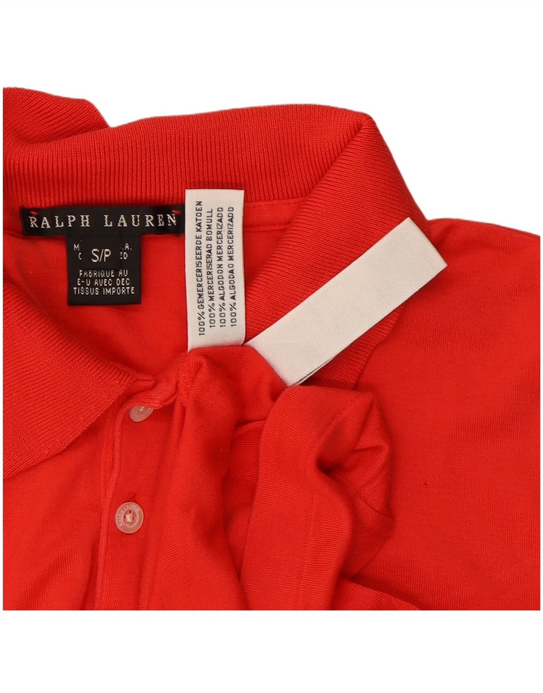 Ralph Lauren Polo para mujer Reino Unido 10 Pequeño Algodón rojo