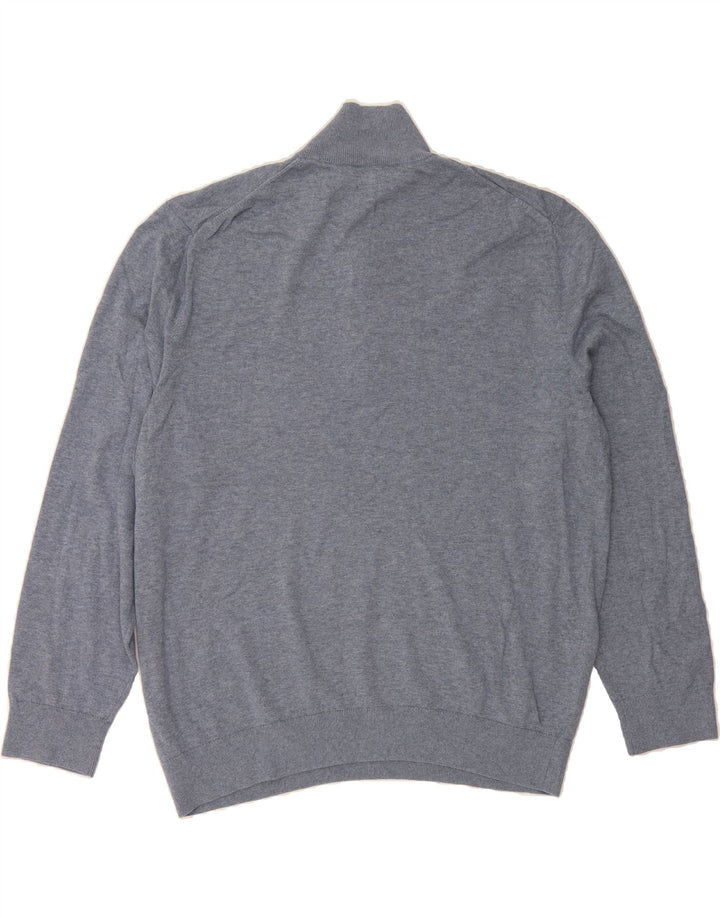 NAUTICA Mens Zip Neck Jumper Sweater XL Blue Vintage Nautica and Second-Hand Nautica from Messina Hembry 
