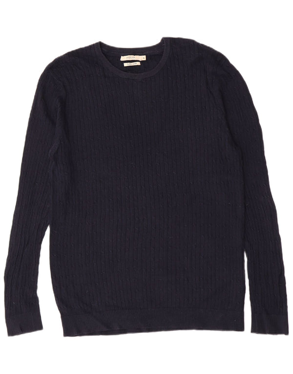 Jack & Jones Hombre Slim Fit Crew Neck Jumper Sweater XL Azul Marino Algodón