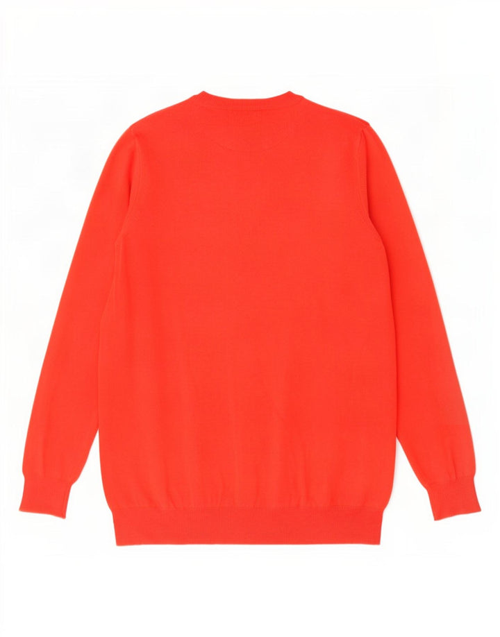 Zara Hombre Jersey Con Cuello En V Jersey Grande Rojo Algodón