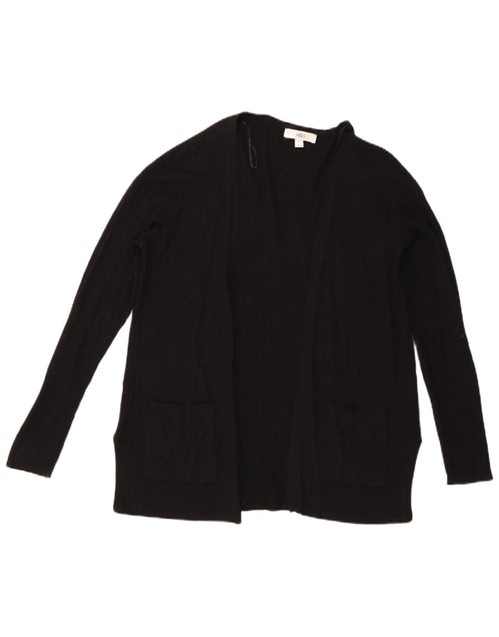 Marks & Spencer Suéter tipo cárdigan abierto para mujer UK 44 Viscosa negra mediana