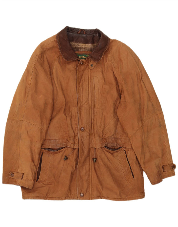 Pelle Moda Chaqueta de ante para hombre IT 54 2XL Cuero marrón