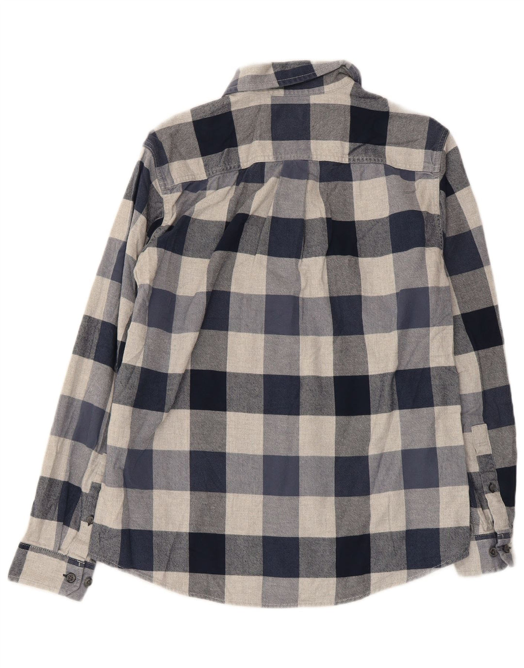 EDDIE BAUER Camisa de franela para hombre Algodón a cuadros azul marino mediano