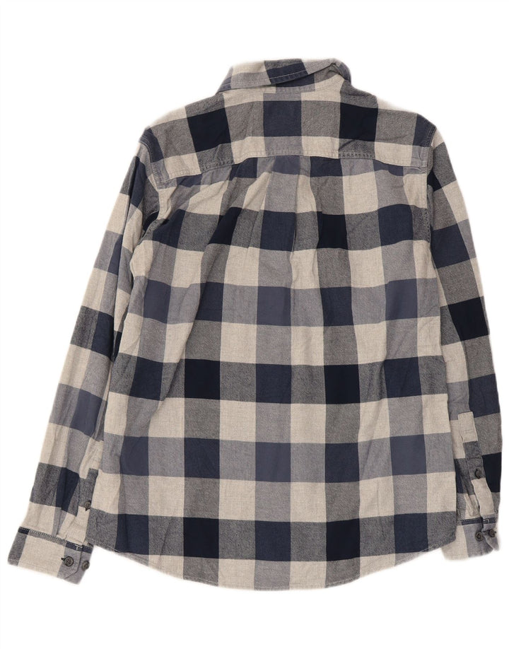 EDDIE BAUER Camisa de franela para hombre Algodón a cuadros azul marino mediano