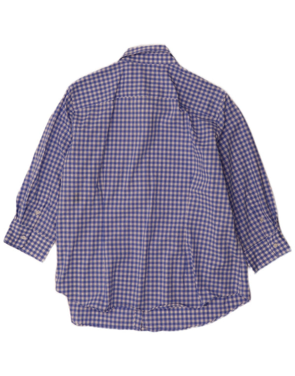 Chaps Camisa para mujer UK 18 XL Algodón a cuadros azul