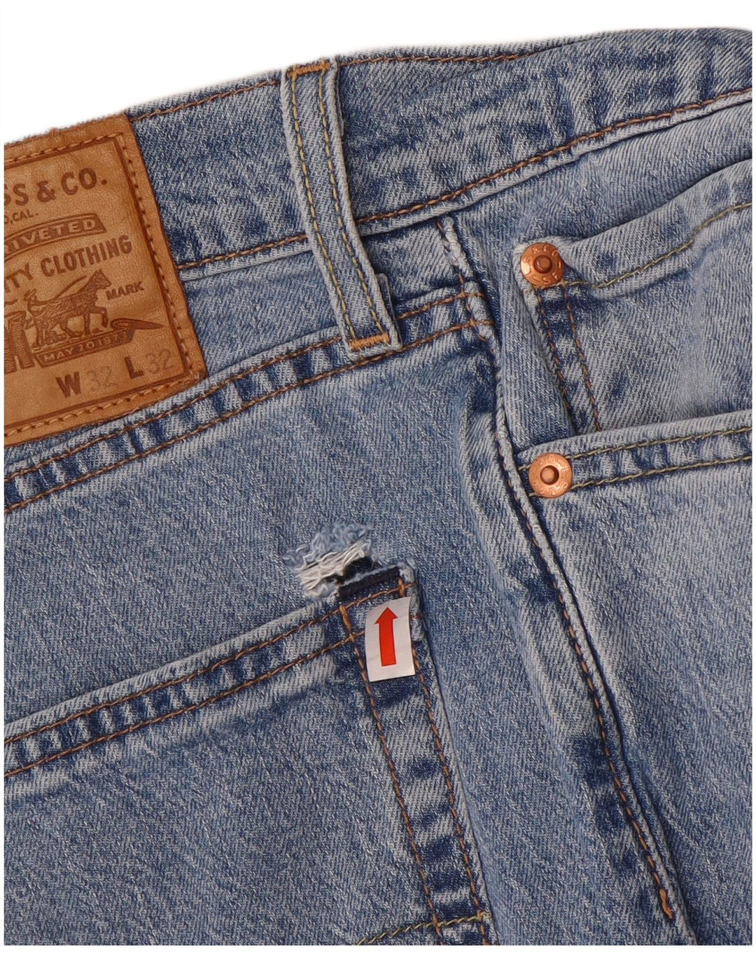 Levi's Hombre 512 Slim Tapered Jeans W32 L32 Algodón Azul