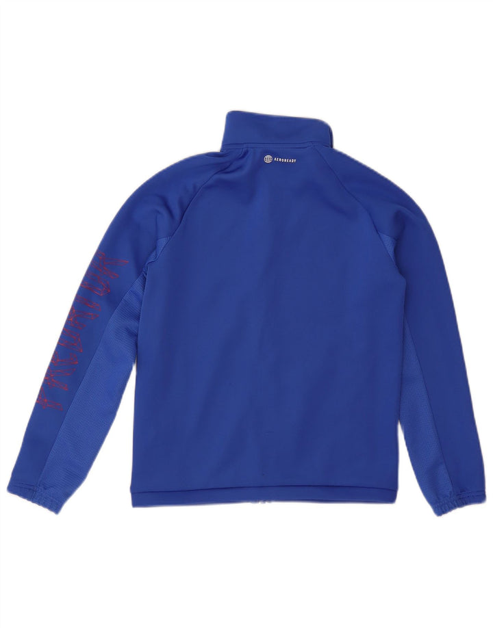 Adidas Boys Predator Graphic Chándal Top Chaqueta 9-10 años Azul Poliéster