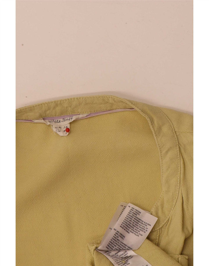 Vestido escalonado para mujer de White Stuff, talla grande, viscosa amarilla