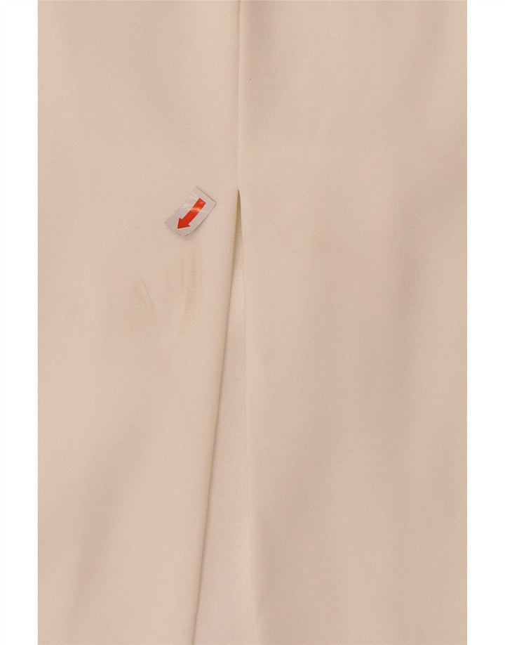Zara Vestido Sin Tirantes Para Mujer UK 8 Small Poliéster Blanco