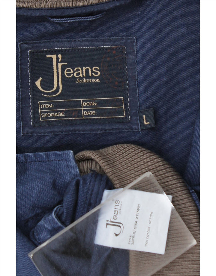 Jeckerson Chaqueta vaquera para hombre UK 40 Large Azul marino Algodón